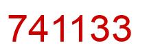 Number 741133 red image