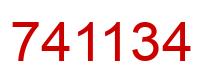 Number 741134 red image