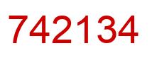 Número 742134 imagen rojo