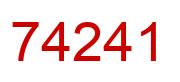 Number 74241 red image