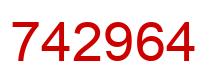 Number 742964 red image