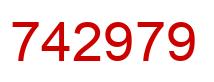 Number 742979 red image
