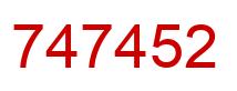 Number 747452 red image