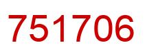 Number 751706 red image