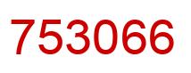 Number 753066 red image