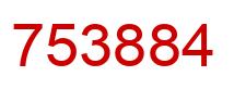 Number 753884 red image