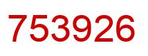 Number 753926 red image