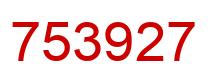 Number 753927 red image