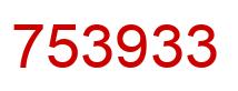 Number 753933 red image
