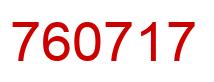 Number 760717 red image