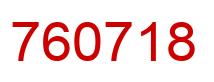 Number 760718 red image