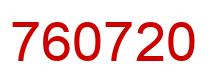 Number 760720 red image