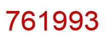 Number 761993 red image