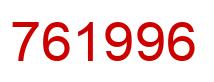 Number 761996 red image