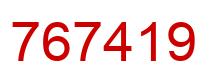 Number 767419 red image