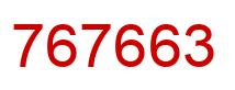 Number 767663 red image