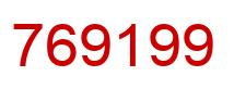 Number 769199 red image