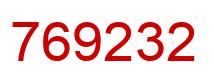Number 769232 red image