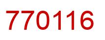 Número 770116 imagen rojo