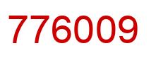 Number 776009 red image