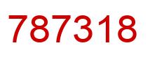 Number 787318 red image