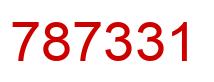 Number 787331 red image