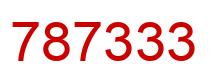 Número 787333 imagen rojo