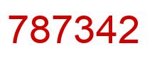 Número 787342 imagen rojo