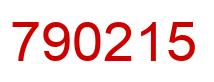 Número 790215 imagen rojo