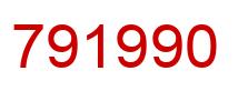 Number 791990 red image