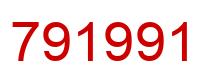 Number 791991 red image