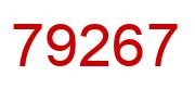 Número 79267 imagen rojo