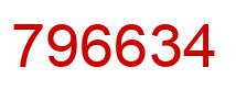 Number 796634 red image