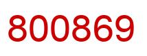 Número 800869 imagen rojo