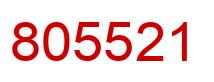 Number 805521 red image