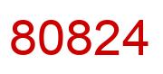Number 80824 red image