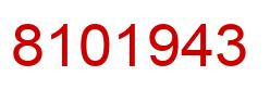 Number 8101943 red image