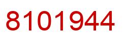 Number 8101944 red image