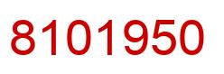 Number 8101950 red image