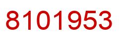 Number 8101953 red image