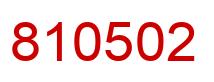 Número 810502 imagen rojo