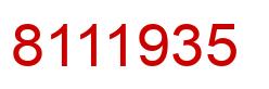 Number 8111935 red image