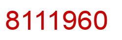 Número 8111960 imagen rojo