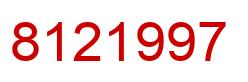 Number 8121997 red image