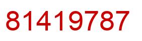 Number 81419787 red image