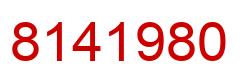 Number 8141980 red image