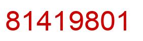 Number 81419801 red image