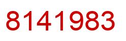 Number 8141983 red image