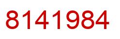 Number 8141984 red image