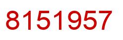Número 8151957 imagen rojo